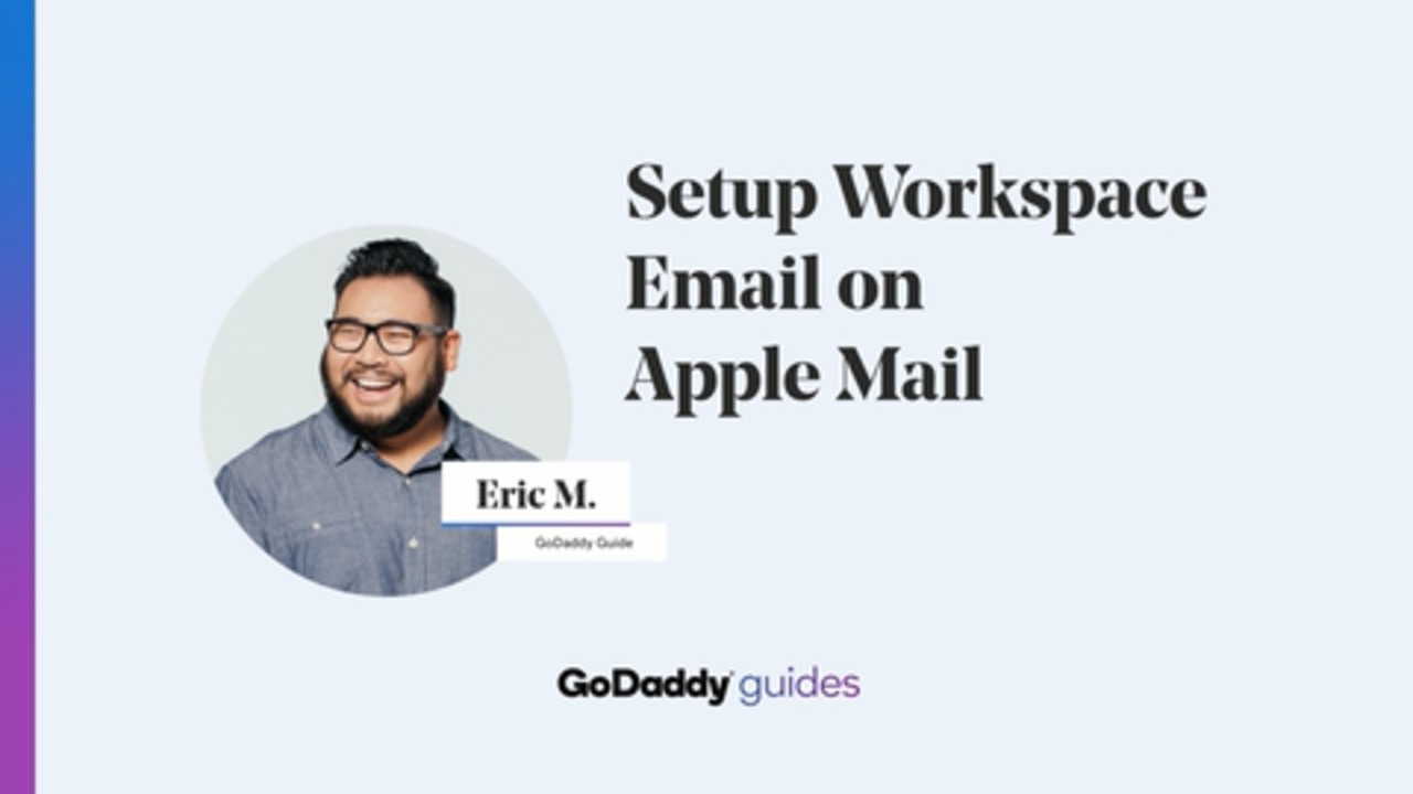 go daddy email setup for mac os